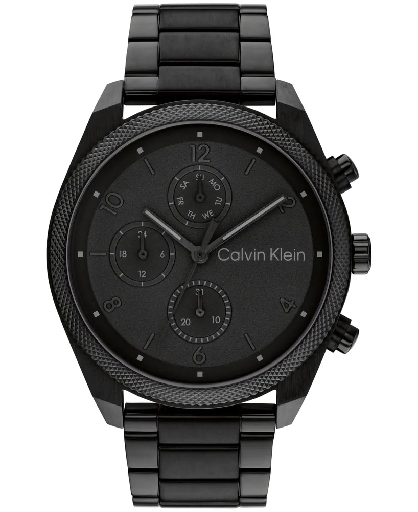 Calvin Klein Men's Multifunction Black Stainless Steel Bracelet Watch 44mm