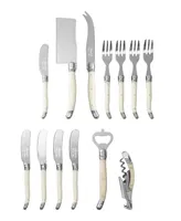 French Home Ultimate 13-Piece Charcuterie and Barware Set with Faux Ivory Handles