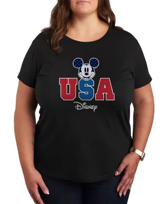 Air Waves Trendy Plus Mickey Mouse Graphic T-shirt