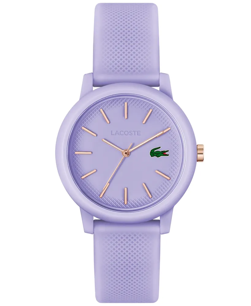Lacoste Unisex L.12.12 Lavender Silicone Strap Watch 36mm