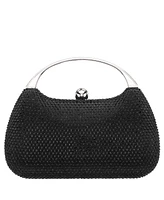 Nina Crystal Minaudiere with Metal Handle