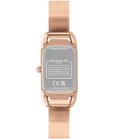 Coach Women's Cadie Signature C Rose Gold-Tone Stainless Steel Bangle Watch, 28.5 x 17.5mm