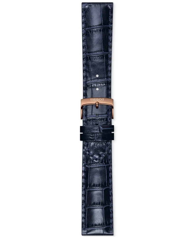 Tissot Men's Swiss Chronograph Xl Classic Blue Leather Strap Watch 45mm