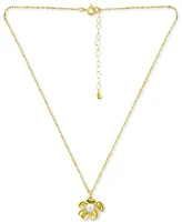 Giani Bernini Cultured Freshwater Pearl (5mm) Flower Pendant Necklace, 16" + 2" extender, Created for Macy's