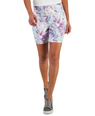 Id Ideology Women's Active Printed Bike Shorts, Created for Macy's