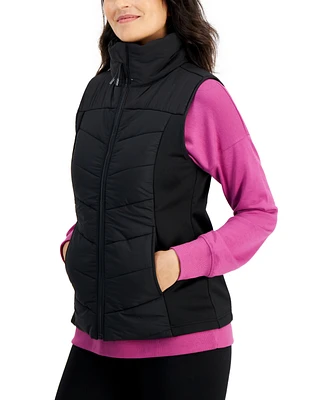 Id Ideology Women's Sleeveless Zip-Front Puffer Vest, Created for Macy's