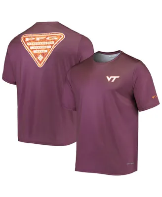 Men's Columbia Maroon Virginia Tech Hokies Terminal Tackle Omni-Shade T-shirt