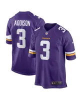 Men's Nike Jordan Addison Purple Minnesota Vikings 2023 Nfl Draft First Round Pick Game Jersey