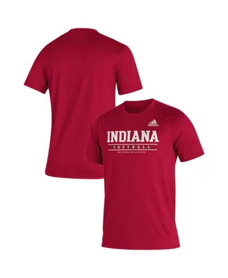Men's adidas Crimson Indiana Hoosiers Sideline Football Locker Practice Creator Aeroready T-shirt