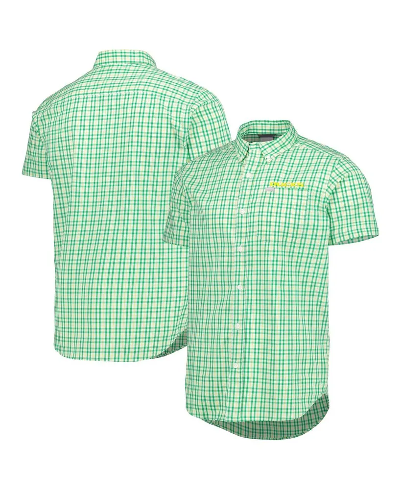 Men's Columbia PFG Green Michigan State Spartans Slack Tide Camp Button-Up  Shirt