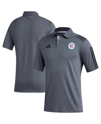 Men's adidas Gray Chicago Fire 2023 On-Field Training Polo Shirt
