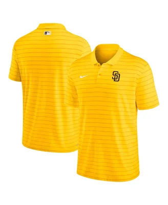 Men's Nike Gold San Diego Padres Authentic Collection Victory Striped Performance Polo Shirt