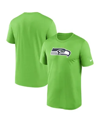 Men's Nike Neon Green Seattle Seahawks Legend Logo Performance T-shirt
