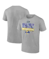 Men's Fanatics Heathered Gray Los Angeles Rams Super Bowl Lvi Champions Locker Room Trophy Collection T-shirt