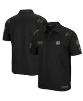 Men's Colosseum Black Notre Dame Fighting Irish Oht Military-Inspired Appreciation Sierra Polo Shirt