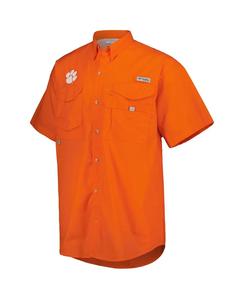 Men's Columbia Orange Clemson Tigers Bonehead Button-Up Shirt