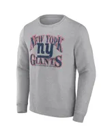 Men's Fanatics Heathered Charcoal New York Giants Playability Pullover Sweatshirt