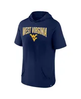 Men's Fanatics Navy West Virginia Mountaineers Outline Lower Arch Hoodie T-shirt