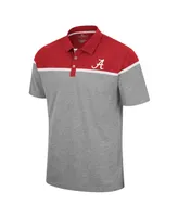 Men's Colosseum Heather Gray Alabama Crimson Tide Chamberlain Polo Shirt
