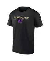 Men's Fanatics Black Washington Huskies Game Day 2-Hit T-shirt