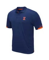 Men's Colosseum Navy Illinois Fighting Illini Big and Tall Santry Polo Shirt