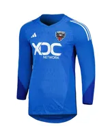 Men's adidas Blue D.c. United 2023 Goalkeeper Long Sleeve Replica Jersey