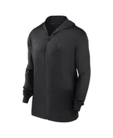 Men's Nike Black Los Angeles Angels Authentic Collection Travel Performance Full-Zip Hoodie