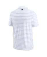 Men's Nike White Colorado Rockies Authentic Collection Victory Striped Performance Polo Shirt