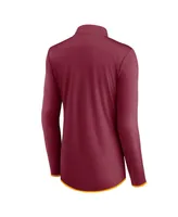 Women's Fanatics Burgundy Washington Commanders Worth the Drive Quarter-Zip Top