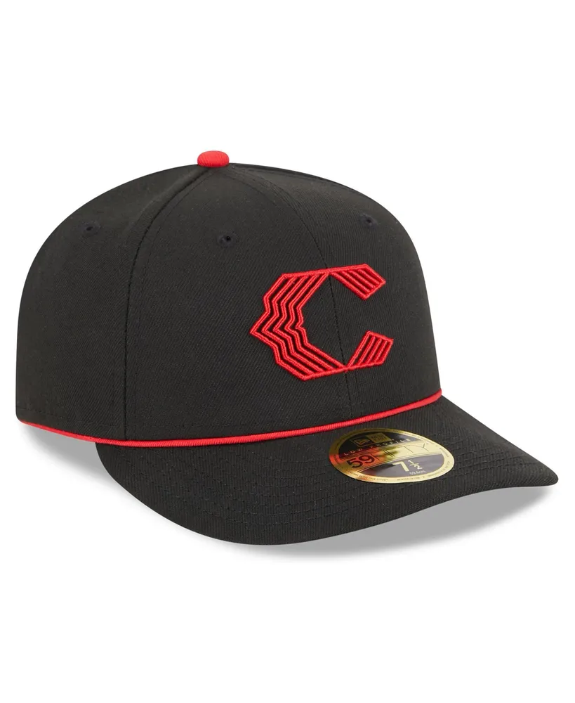 Cincinnati Reds City Connect Low Profile 59FIFTY Fitted Hat, Black - Size: 7 1/8, MLB by New Era