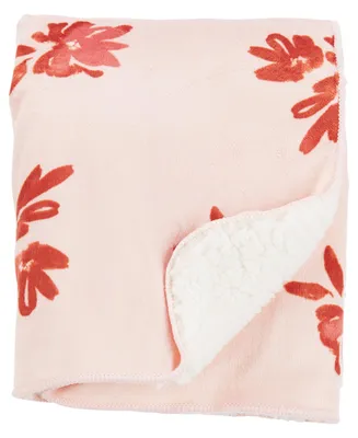 Carter's Baby Girls Floral Plush Blanket