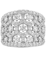 Diamond Wide Cluster Statement Ring (3 ct. t.w.) in 10k White Gold