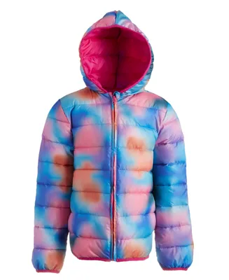 Epic Threads Big Girls Watercolor Quilted Packable Hooded Jacket, Created for Macy's