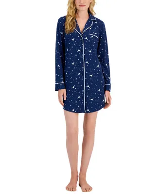 Charter Club Sueded Super Soft Knit Sleepshirt Nightgown, Created for Macy's