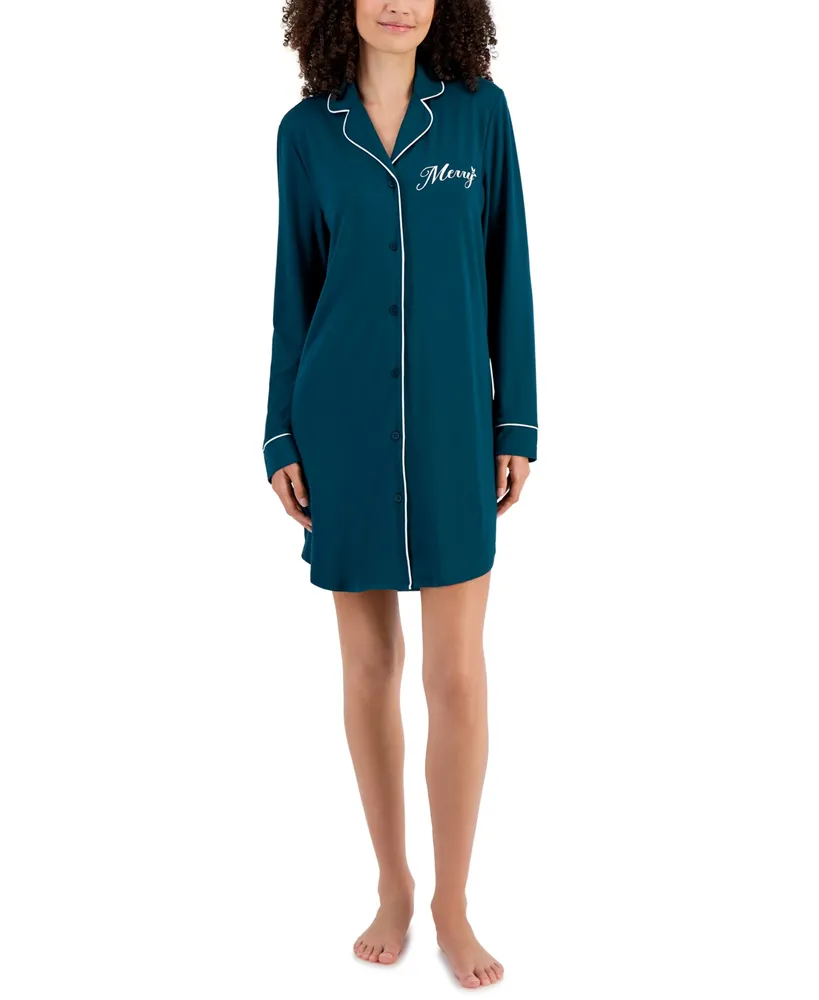 Charter Club Sueded Super Soft Knit Sleepshirt Nightgown, Created for Macy's