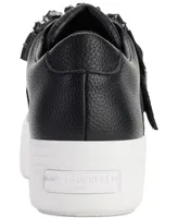Karl Lagerfeld Paris Women's Vero Lace-Up Embellished Buckled Sneakers