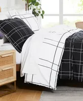 Southshore Fine Linens Urban Grid Oversized Piece Comforter Set