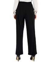 Ak Anne Klein Petite Solid Wide-Leg Pull-On Knit Pants, & Short