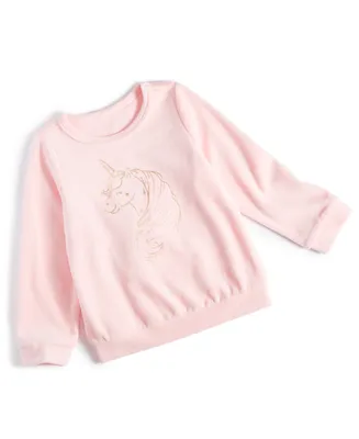 First Impressions Baby Girls Unicorn Velour Top, Created for Macy's