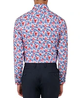 Men's Regular Fit Non-Iron Paisley Performance Stretch Dress Shirt