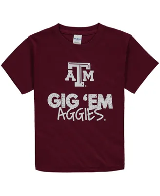 Big Boys Maroon Texas A&M Aggies Crew Neck T-shirt