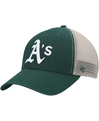 Men's '47 Brand Green Oakland Athletics Flagship Wash Mvp Trucker Snapback Hat