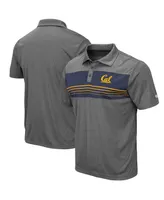 Men's Colosseum Heathered Charcoal Cal Bears Smithers Polo Shirt