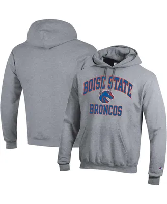 Men's Champion Heather Gray Boise State Broncos High Motor Pullover Hoodie