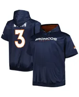 Men's Russell Wilson Navy Denver Broncos Big and Tall Short Sleeve Pullover Hoodie