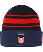 Men's New Era Navy Uswnt Team Cuffed Knit Hat