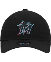 Big Boys and Girls New Era Black Miami Marlins Core Classic 9TWENTY Adjustable Hat