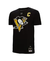 Men's Mitchell & Ness Mario Lemieux Black Pittsburgh Penguins Name and Number T-shirt