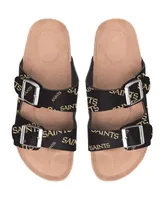 Women's Foco New Orleans Saints Mini Print Double-Buckle Sandals