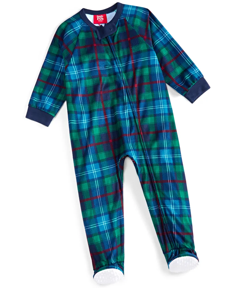 Family Pajamas Matching Family Pajamas Baby Plaid One-Piece Footed